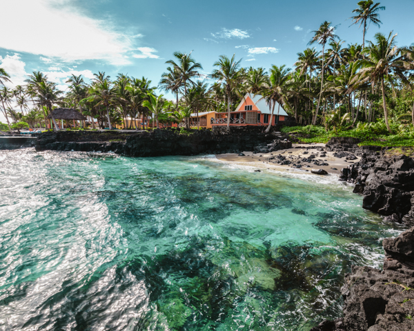The shores of Upolu in Samoa