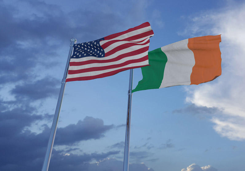 Flags in New Ross, Ireland