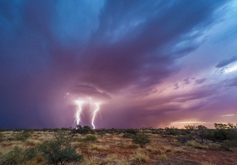 Lightning in Desert, North Australia